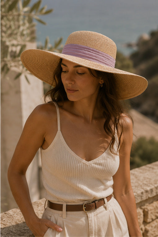 Chapeau capeline "Controluce"