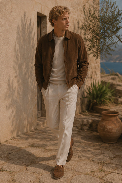 Veste en daim "Patina"