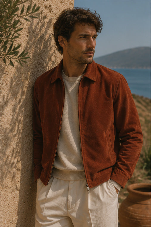 Veste en daim "Patina"