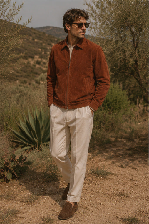 Veste en daim "Patina"