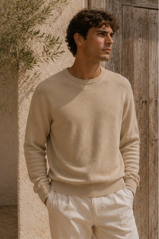 Pull col rond "Cachemire Grezzo"