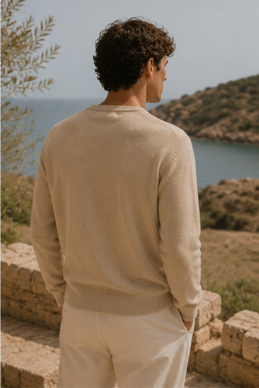 Pull col rond "Cachemire Grezzo"