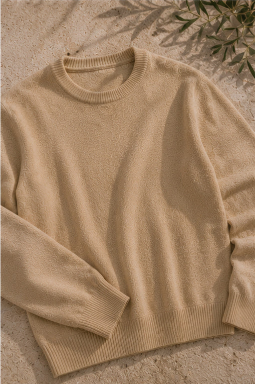 Pull col rond "Cachemire Grezzo"
