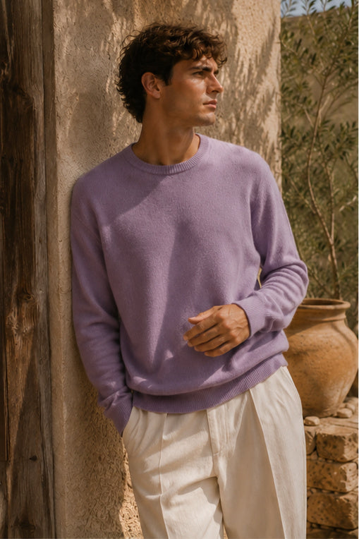 Pull col rond "Cachemire Grezzo"