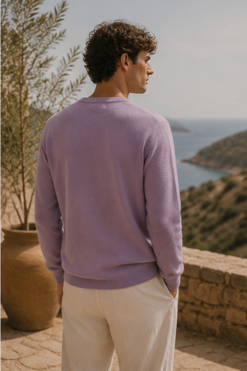 Pull col rond "Cachemire Grezzo"